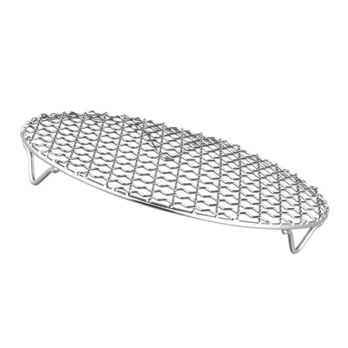 Krmoau Rejilla de parrilla de acero inoxidable, reemplazo de reemplazo para parrillas | Rejilla de cocina de acero inoxidable | Pastilla de alto rendimiento resistente al calor para acampar la cocción