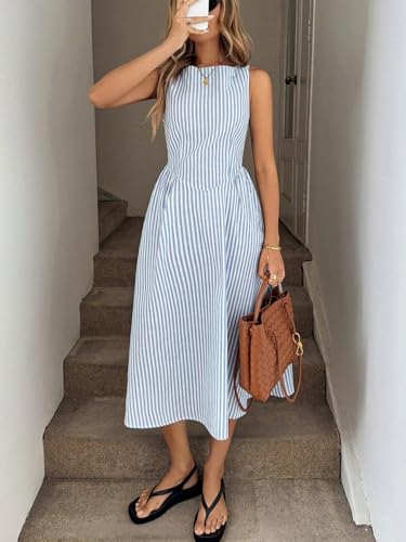 Robe midi elegante a col bateau offrant une coupe trapeze fluide - 4