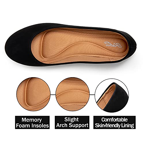 katliu Women Comfort Flats Round Toe Ballet Flats Slip on Walking Flat Shoes3