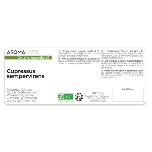 Miniatura 2 de Ciprés De Provenza Bio Cupressus Sempervirens - 30 Ml - Aceite Esencial Quimiotipado Y Certificado Ab - Aroma Labs