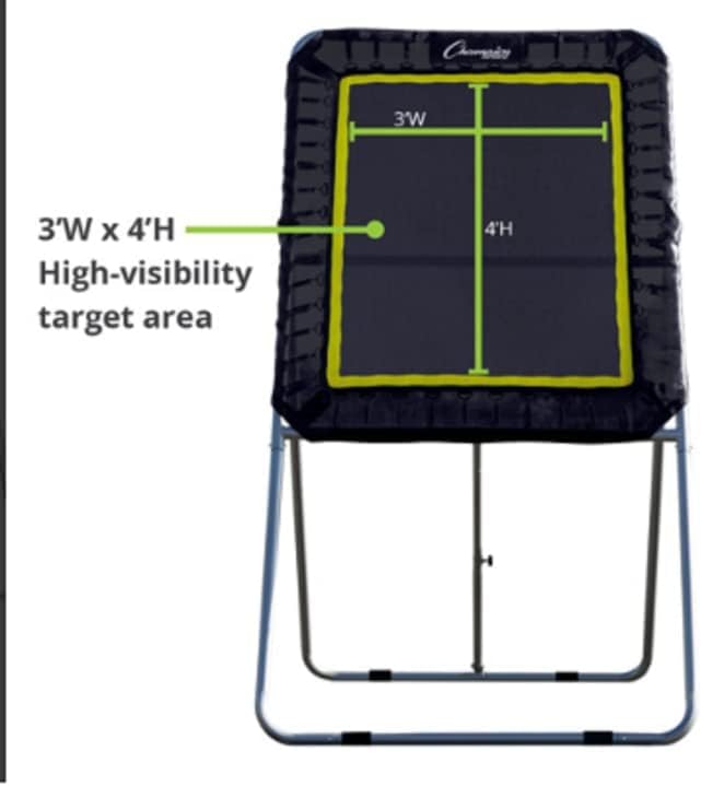 Champion Sports Deluxe Lacrosse Target: Ball Return Bounce Back Net Set for Professional, College and Grade School Training & Drills