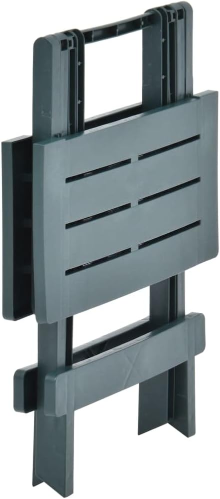 Folding Patio Table Green,Outdoor Tables,Side Table,Dining Table,Garden Table,Coffee Table,Lounge Table,Foldable for Easy Storage and Transport,for Living Room,Balcony,Porch,17.7"x16.9"x19.7" Plastic