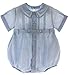 BABY BOYS BLUE DRESSY BUBBLE OUTFIT WITH PINTUCKS FELTMAN BROTHERS (6M)