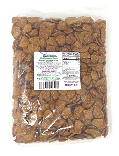 YANKEETRADERS Mini Sesame Chips, Honey Roasted, 2 Pounds, brown YANKEETRADERS Mini Sesame Chips, Honey Roasted, 2 Pounds, brown