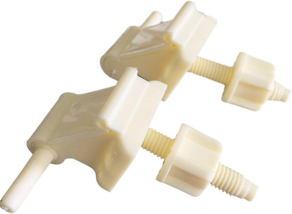 Toilet Seat Hinge Replacement Kit with Installation Hardware, Long-LastingPlastic Toilet Seat Repair Parts for Standard Elongated Bowls, White(white)