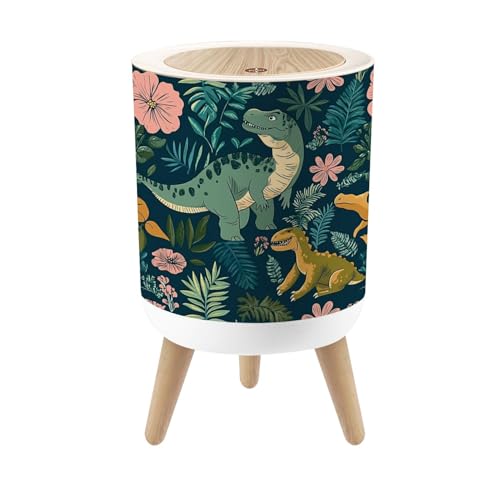 Caneca de basura redonda con tapa y patas 7L