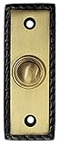 Adonai Hardware Rectangular Georgian Brass Bell Push or Door Bell or Push Button (Dual Tone Antique Brass)