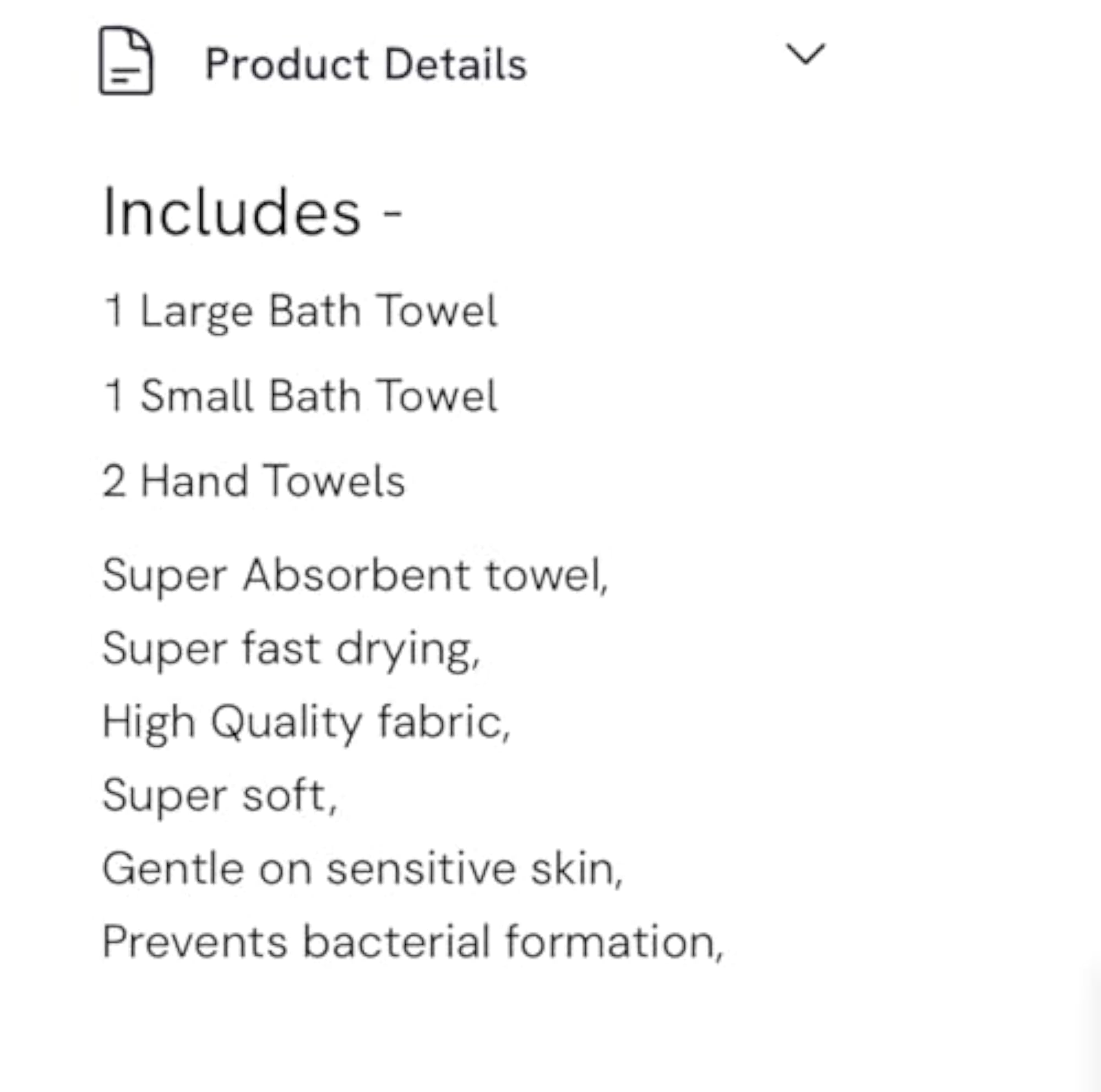 Bamboo Towel Set, 4 Piece Luxury Gift Set