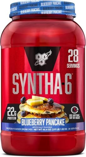 BSN Syntha-6®, Protein Powder Drink Mix, Blueberry Pancake, 2.91 ...