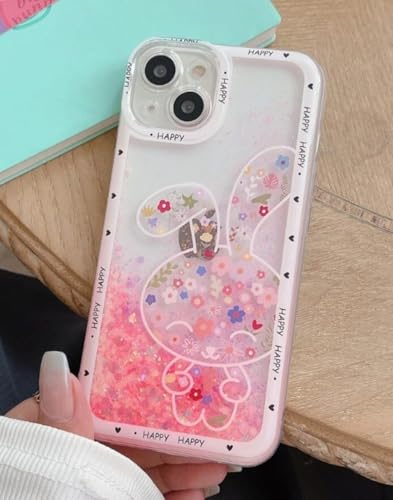 Image of PEEPERLY Back Cover Case for iPhone 15 Pro Scratch Resistant Anti-Slip TPU Shockproof Protective Durable Luminous Charming Floral Case for Girls & Women(Pink)