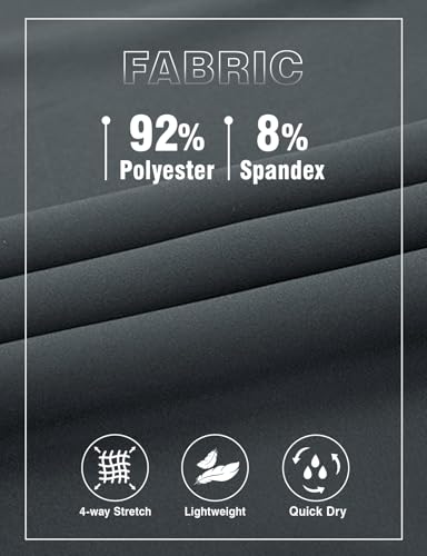 TBMPOY Men's Lightweight Hiking Travel Pants Breathable Athletic Fishing Active Joggers Zipper Pockets - Image 5