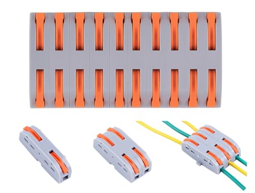 Image of 10 Pcs Wire Connector Jointer - 1 In 1 Out Conductor | Compact Splicing Wire Connectors for Circuit Inline, Electrical Cable Joint (10)