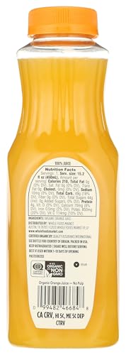 Image of 365 Everyday Value Organic 100% Orange Juice with No Pulp, 15.2 fl oz