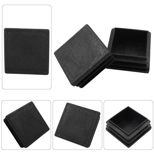 Image of Hitefu 1-1 /2 inch Square End Caps, 30PCS | Plastic Plugs Insert, Tube End Caps, For Square Tubing Post, Chair Legs, Fence, Square Plug Protector