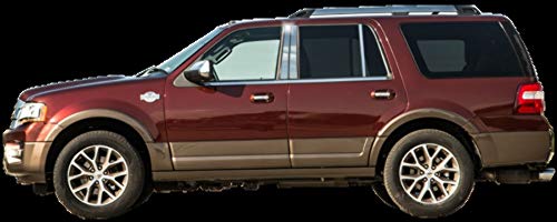 Image of QAA Is Compatible With 2015-2017 Ford Expedition 1 Piece Stainless Front Grille Accent Trim, 1.25 inch Width SG55383