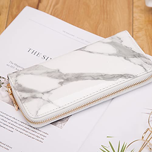 Generic Dames PU lederen clutch marmer lange portemonnee kaarthouder telefoon zakje portemonnee handtas groen - Image 4