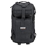 [サイバトロン] バックパック 3Pタクティカル MOLLE 防水 軽量 アウトドア ミリタリー U.Sタイプ リュックデイパック 黒 27L