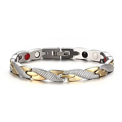 20LY Bracelet magnétique en acier et titane - Pour homme et femme Cover