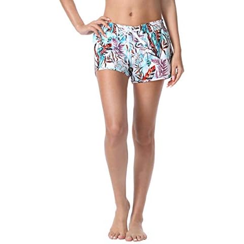 Nonwe Women's Stretch Floral Swim Shorts Cover