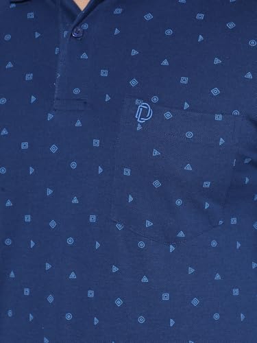 Image of Dollar Cotton Rich Fabric Printed Men's Polo T-Shirt | All-Over Prints | Embroidery Logo Branding on Pocket | Wide Array of Attractive Colours & Prints
