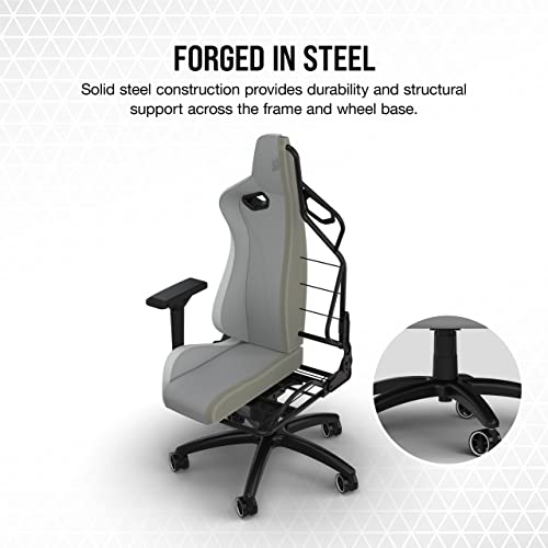 Gaming Chair, Pelle Sintetica, Grigio e Bianco, One Size - Sedia gaming - Immagine 4