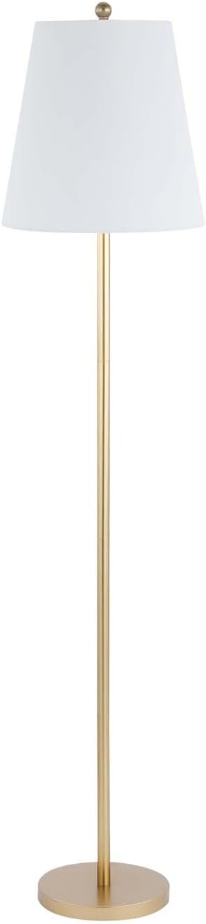 SAFAVIEH Lighting Collection Haelyn Contemporary Gold 68-inch Floor Lamp (LED Bu…