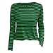 LIKEOULI Womens Sweatshirt Fashion Casual Long Sleeve Print Ladies Round Neck Blouse Fall Sweaters for Women Green