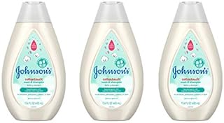 Johnson's Baby, CottonTouch Newborn Baby Wash and Shampoo with No More Tears, Sulfate, Paraben, Free for Sensitive Skin, Gently Washes Away Dirt and Germs, White, 13.6 Fl Oz (Pack of 3), 40.8 Ounce