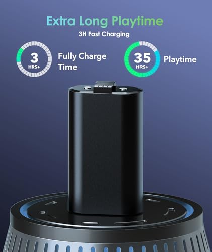 Batería de Controlador Xbox One/Xbox Series X S con Cable de Carga USB C de 3M y Adaptador Micro USB Batería Recargable del Kit Play and Charge de Accesorios Xbox, XBOX-SB02 1400mAh - imagen 5