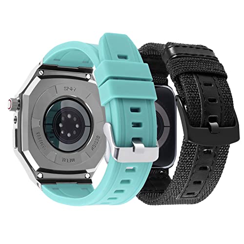 Bracelet Apple Watch anti irritation SCHIK lot de 2 toile silicone acier