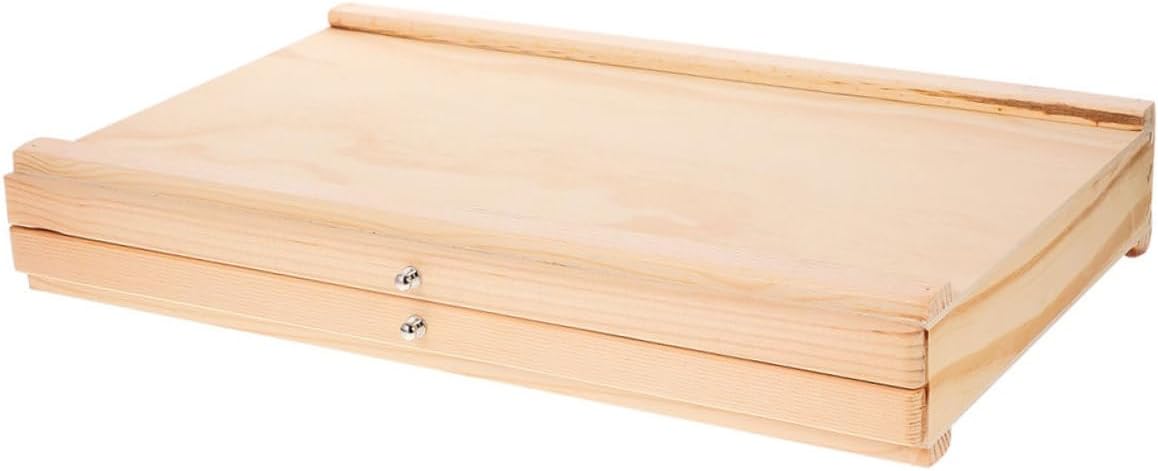 VILLCASE Portable Wooden Art Supply Storage Box with Design for Artists and Students Elegant Craftsmanship for Organized Painting Drawing Tools and Calligraphy Materials Outdoor Sketching