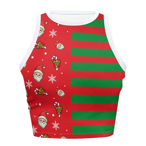 Agoviwo Cute Graphic Women Casual Basic Sleeveless Crew Neck Y2k Crop Tank Top