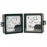 ERH India Analog Volt Meter Voltage Range 65mm for Switch Board, Stabilizer, AC Power Line, Laboratory Testing, Industrial Machines, Power Distribution (72MM - Combo)