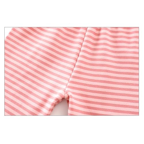 Kids Stripe Thermal Underwear 𝗣ajamas 2PCS 𝗣j Winter Warm Thick Set Long 𝐒leepwear Boys Girl Soft Cute 𝐉ammies 𝗣js4