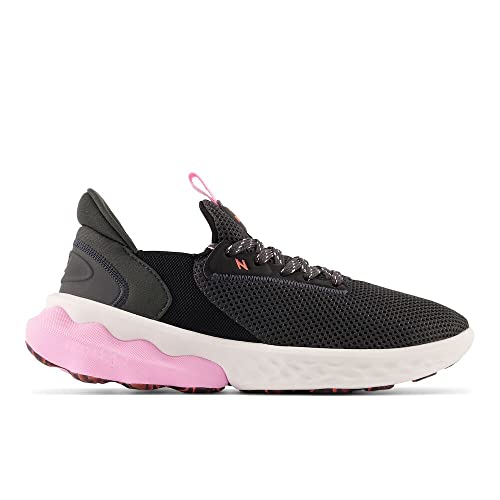 New Balance Women's Fresh Foam Roav Elite V1 Running Shoe, Black/Pink, 8.5