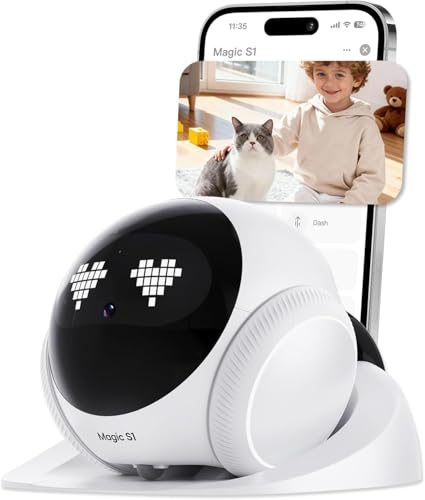 1080P Camera Robo Inteligente, Robô com Câmera de Entretenimento para Pets,Robo Brinquedo,Controle de Aplicativos, Audio Bidirecional