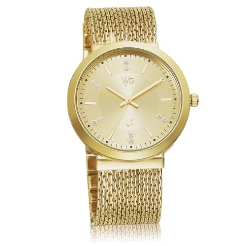 Fastrack Vyb Flare Quartz Analog Golden Dial Metal Strap Watch for Girls-FV60011YM01W (B0CT8QS27S) Amazon Price History, Amazon Price Tracker