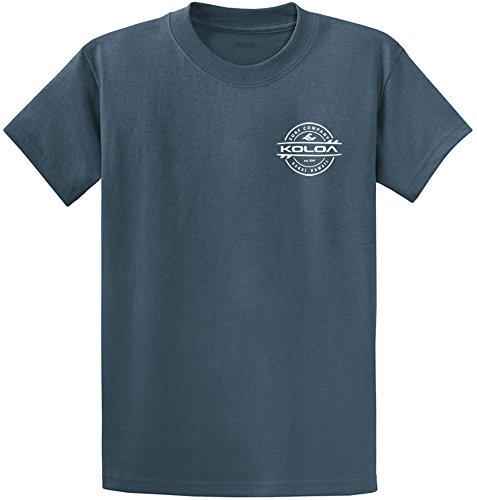 Koloa Surf Company Thruster Logo Heavy Cotton Tee-XL-Steel Blue/White
