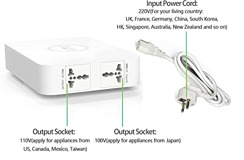 UMI Step Down Voltage 220v to 110v Converter, Travel Power Converter 220V to 110V 300W, Good Transformer for Overseas, Step Down Power Voltage Converter 220V to 110V - US to Europe Voltage Converter3