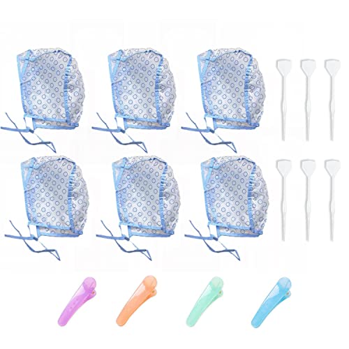 6 Highlight Caps 6 Plastic Pin Box 4 Clip Set, Hair Color Highlighter