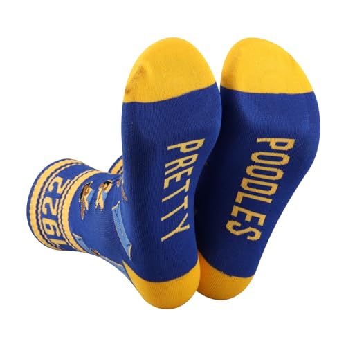 LEVLO 1 Pair 1922 Sorority Travel Socks Pretty Poodles 1922 Athletic Running Socks SGR Sorority Sister Women Gift