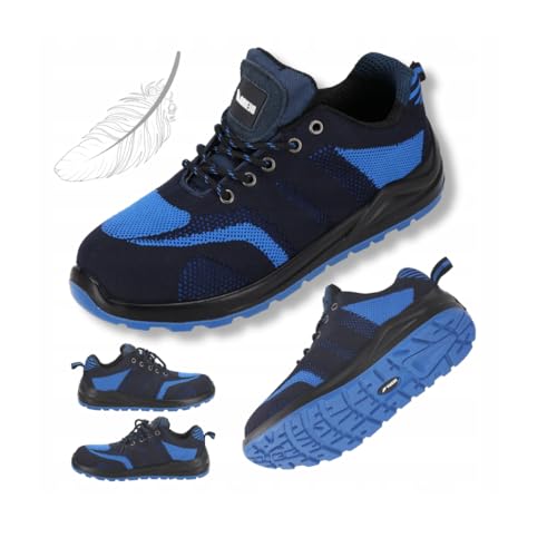 Dedra BH9M3Z Unisex Arbeitsschuhe Sicherheitsschuhe O1 SRC – Leichte Berufsschuhe ohne Zehenschutzkappe, rutschfeste Antistatische PU-Sohle, Atmungsaktives Sportliches Design