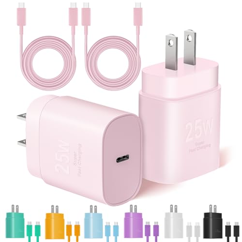 Type C Charger Fast Charging for iPhone 17 16 15, 2Pack [10FT&6FT] Long USB C Cable with 25W Phone Super Fast Charger Block Compatible with Galaxy S25/S24/Plus/Ultra,iPhone 15/16/17/Air/Plus/Pro Max