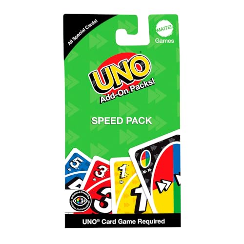 Mattel UNO Games Zusätzliches Kartenspiel für Kinder, Erwachsene und Familie, JCV57