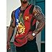BJQ Men's Puerto Rican Flag Tank Top Casual 3D Frog Graphic Print Shirt Quick Dry Sleeveless Sports Vest