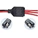 LUVMOXE 12AWG SAE Splitter 1 to 3 SAE Extension Cable, 2 Pin Quick Connect Disconnect Plug,DC Power Automotive Connector Cable（40cm/1.3ft）
