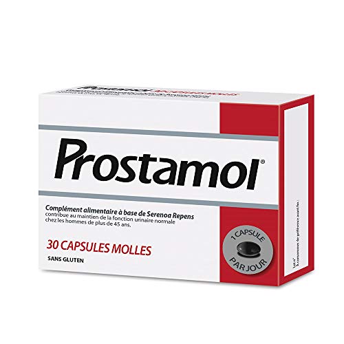 Prostamol - Complément alimentaire à base de serenoa repens, qui contribue au fonctionnement normal du système urinaire pour l'homme - 30 Capsules Molles Cover
