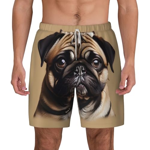 Short de bain pour homme imprimé carlin - Maillot de plage léger respirant
