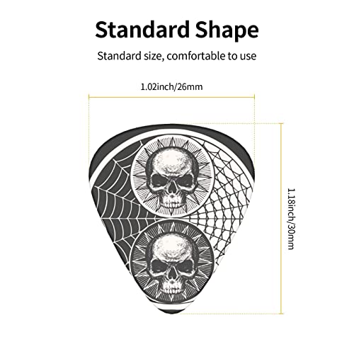 Lot de 12 médiators Yin-Yang en forme de crânes noirs et blancs pour guitare électrique et acoustique – Cadeau idéal pour les amateurs de guitare acoustique – Avec boîte - Les Beatles, Paul McCartney, John Lennon, RIngo Starr, George Harrison Lot de 12 médiators Yin-Yang en forme de crânes noirs et blancs pour guitare électrique et acoustique - Cadeau idéal pour les amateurs de guitare acoustique - Avec boîte – Image 6