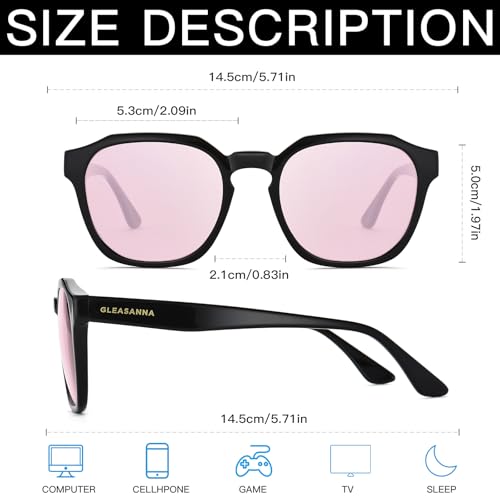 Image of Blue Light Glasses for Woman, AR Coating, Sleep Computer Gaming Glasses, Anti Eyestrain and UV Glare Protection